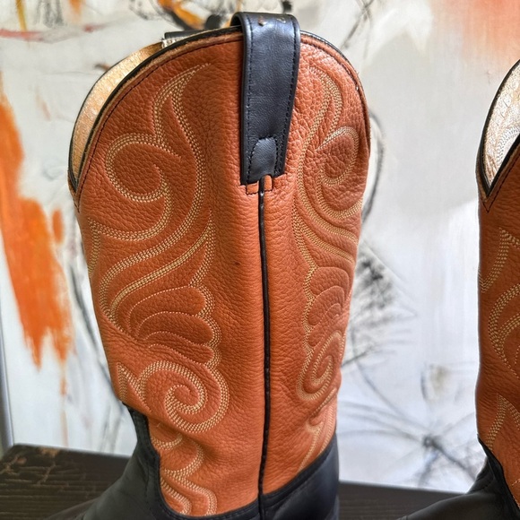 Brahma Black Wester Boots Classic Leather Design size 7 - Picture 10 of 15